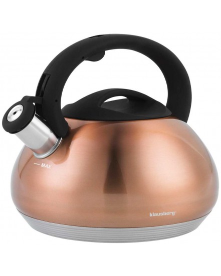 CZAJNIK Z GWIZDKIEM KLAUSBERG 2,7L KB-7385 COPPER