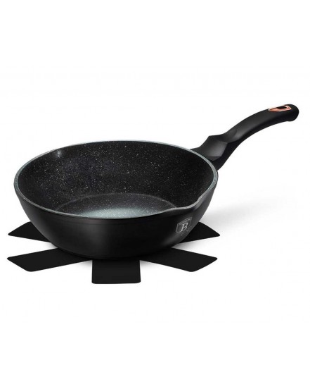 GŁEBOKA PATELNIA GRANITOWA 24cm BERLINGER HAUS BLACK ROSE BH-6184