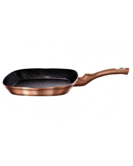 PATELNIA GRANITOWA GRILLOWA 28 cm BERLINGER HAUS ROSE GOLD BH-1521