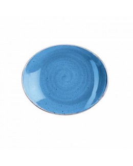 Talerz owalny 192 mm niebieski - CHURCHILL Stonecast Cornflower Blue