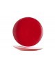 Talerz płaski z uniesionym rantem 310 mm czerwony - ARIANE Dazzle Red