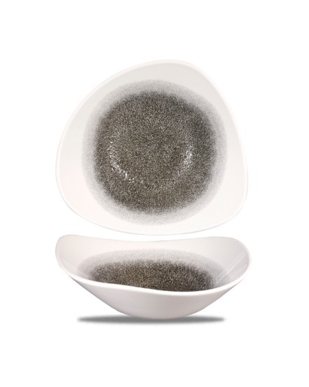Miska trójkątna 600 ml - CHURCHILL Raku Quartz Black