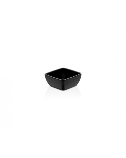Miska kwadratowa z melaminy, czarna, 90x90x40 mm 125x125x(h)65mm