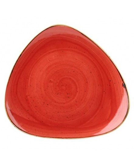 Talerz trójkątny 310 mm czerwony - CHURCHILL Stonecast Berry Red