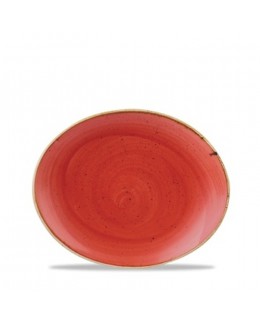 Talerz owalny 192 mm czerwony - CHURCHILL Stonecast Berry Red