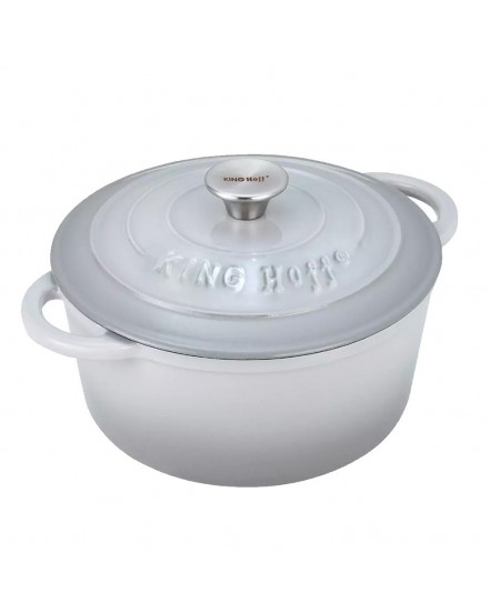 EMALIOWANY GARNEK ŻELIWNY 24cm KINGHOFF KH-1521