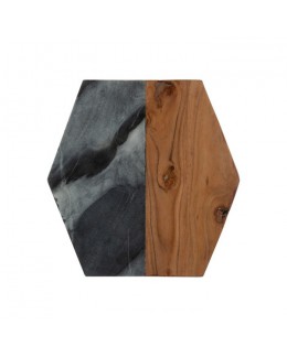 TYP - Deska heksagon, ciemny marmur-drewno, Elemen