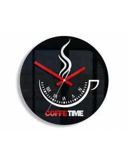 ZEGAR ŚCIENNY COFFEE TIME II BLACK
