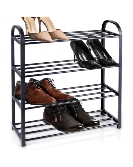 REGAŁ METALOWY PÓŁKA NA BUTY 4 POZIOMY 569732