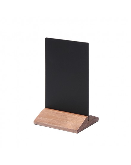 Dwustronny drewniany stojak na menu 100 x 160 mm ECO - jasny brąz