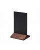 Dwustronny drewniany stojak na menu 100 x 160 mm ECO - ciemny brąz
