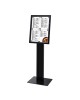 Wolnostojący stojak na menu w kolorze czarnym 4 x A4 - LED
