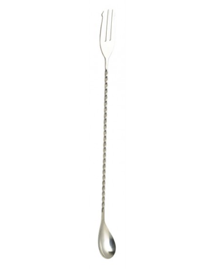 Łyżka barmańska z widelczykiem 50 cm - GenWare