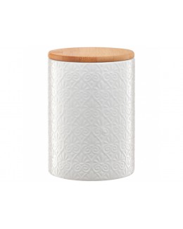 Pojemnik ceramiczny AMBITION Tuvo mozaika z bambusową pokrywką 1110 ml