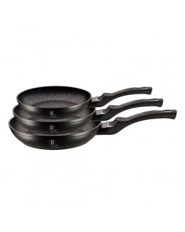 ZESTAW PATELNI GRANITOWYCH BERLINGERHAUS BLACK SILVER BH-6159