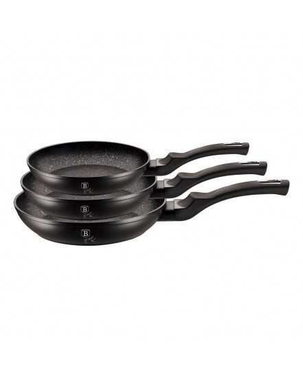 ZESTAW PATELNI GRANITOWYCH BERLINGERHAUS BLACK SILVER BH-6159