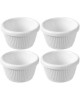 Miseczka ramekin, kremowa, 70x70x(H)37 mm - zestaw 4 szt.