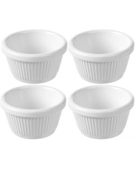 Miseczka ramekin, kremowa, 70x70x(H)37 mm - zestaw 4 szt.