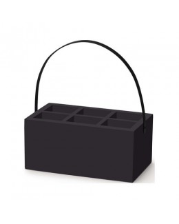 Skrzynka z uchwytem na akcesoria stołowe Madeira Black 280x180x120 mm