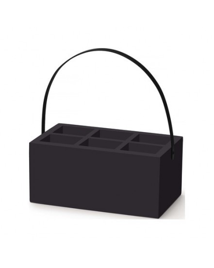 Skrzynka z uchwytem na akcesoria stołowe Madeira Black 280x180x120 mm