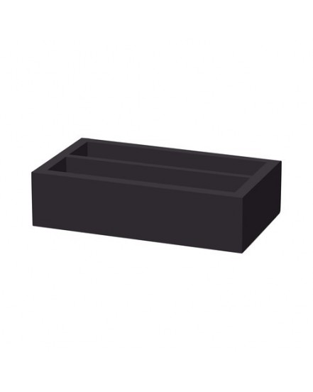 Skrzynka na sztućce dwudzielna Madeira Black 275x165x70 mm
