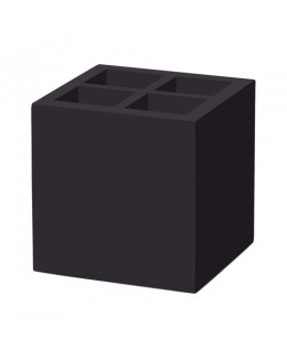 Skrzynka na sztućce i serwetki Madeira Black 150x150x150 mm