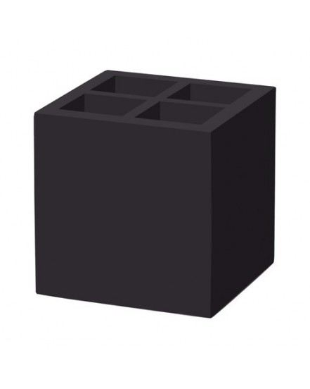 Skrzynka na sztućce i serwetki Madeira Black 150x150x150 mm
