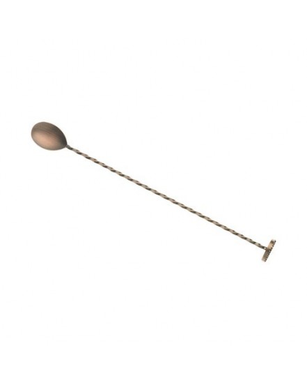 Łyżka barmańska z tłuczkiem, 300mm, antyczna miedź, Barfly