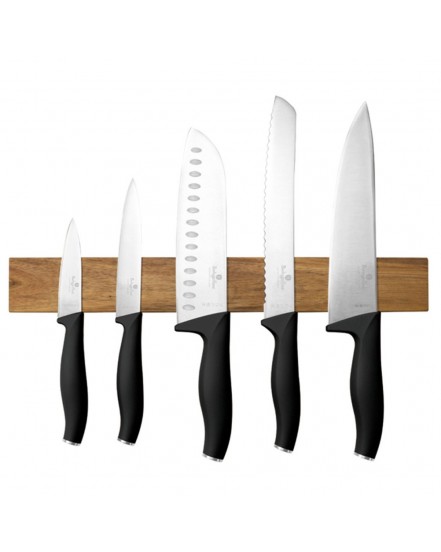ZESTAW 5 NOŻY KUCHENNYCH Z LISTWĄ BERLINGER HAUS BH-2943 MATTE BLACK