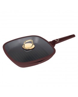 PATELNIA GRILLOWA TYTANOWA Z POKRYWĄ 28cm BERLINGER HAUS BH-8037 LEONARDO