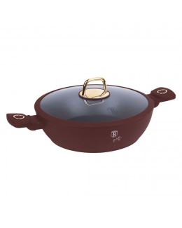 PŁASKI GARNEK TYTANOWY Z POKRYWĄ 30cm BERLINGER HAUS BH-8039 LEONARDO