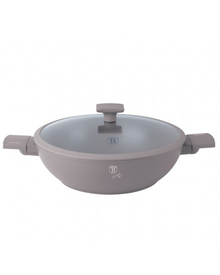 WOK TYTANOWY Z POKRYWĄ 30cm BERLINGER HAUS BH-8095 TAUPE