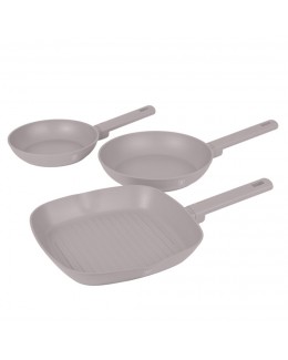ZESTAW 3 PATELNI TYTANOWYCH BERLINGER HAUS BH-8109 TAUPE