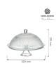 Patera z kloszem Aura, 320 x (h)230mm